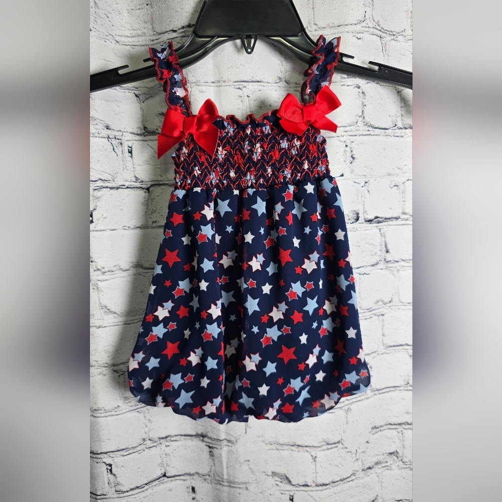 Little Lass Baby Patriotic 4th Of July Romper Size 6/9 Months‎